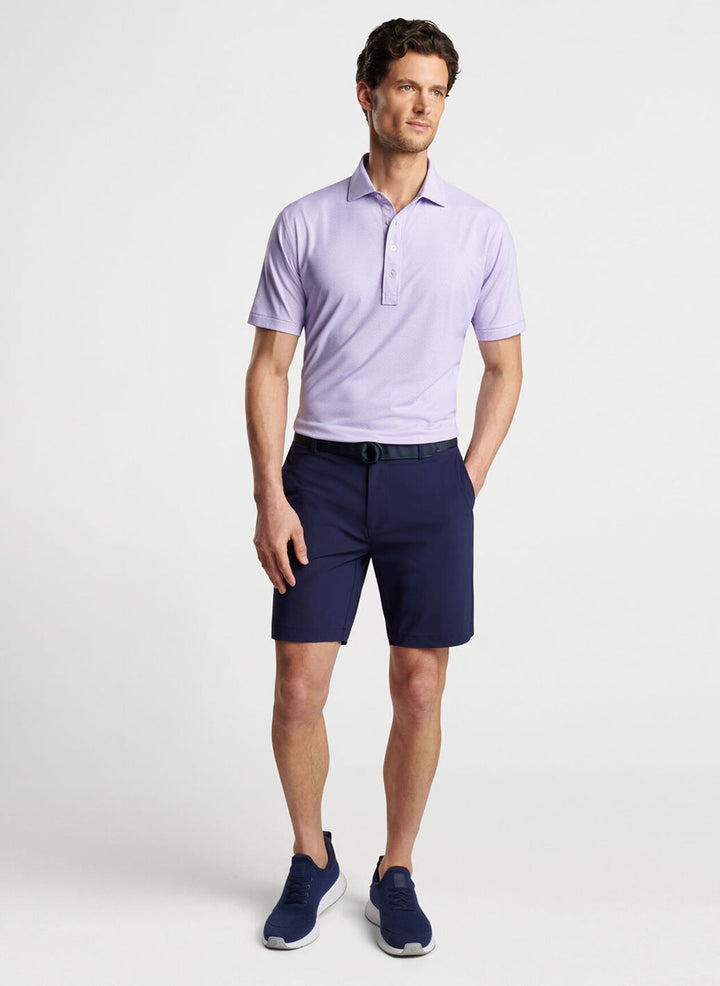 Peter Millar Mens Tailored Fit Beelman Performance Jersey Polo - MISTY ROSE