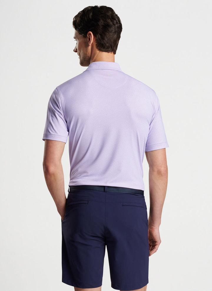 Peter Millar Mens Tailored Fit Beelman Performance Jersey Polo - MISTY ROSE