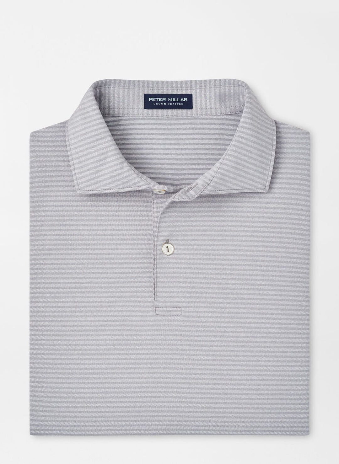 Peter Millar Mens Tailored Fit Empire Performance Jersey Polo - GALE GREY