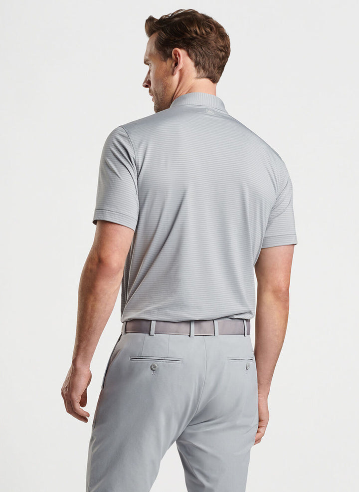 Peter Millar Mens Tailored Fit Empire Performance Jersey Polo - GALE GREY