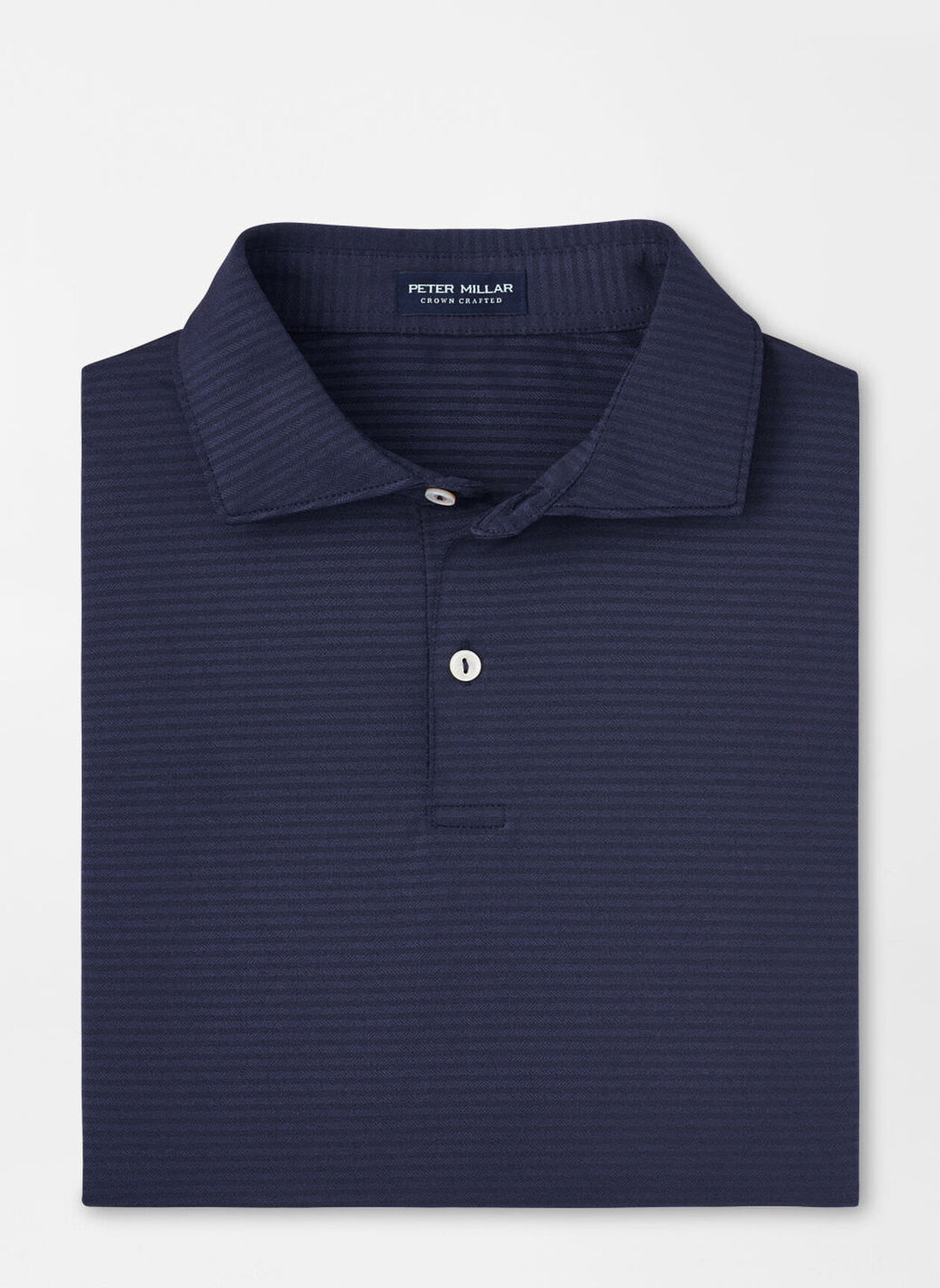 Peter Millar Mens Tailored Fit Empire Performance Jersey Polo - NAVY