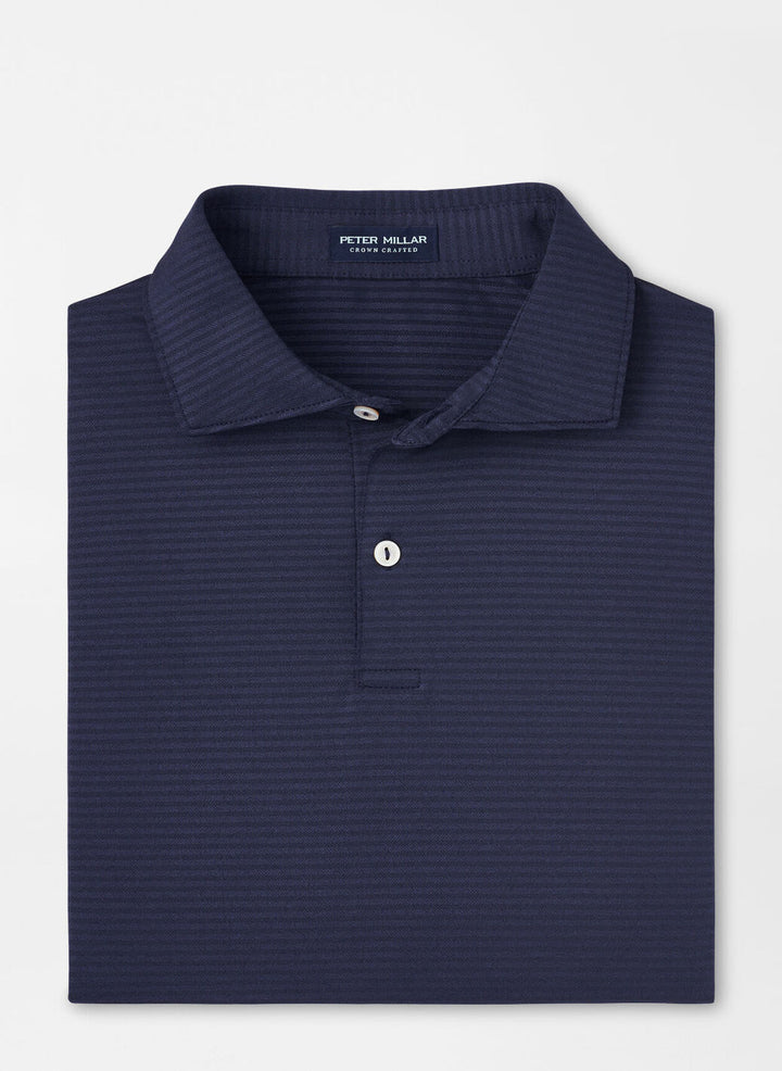 Peter Millar Mens Tailored Fit Empire Performance Jersey Polo - NAVY