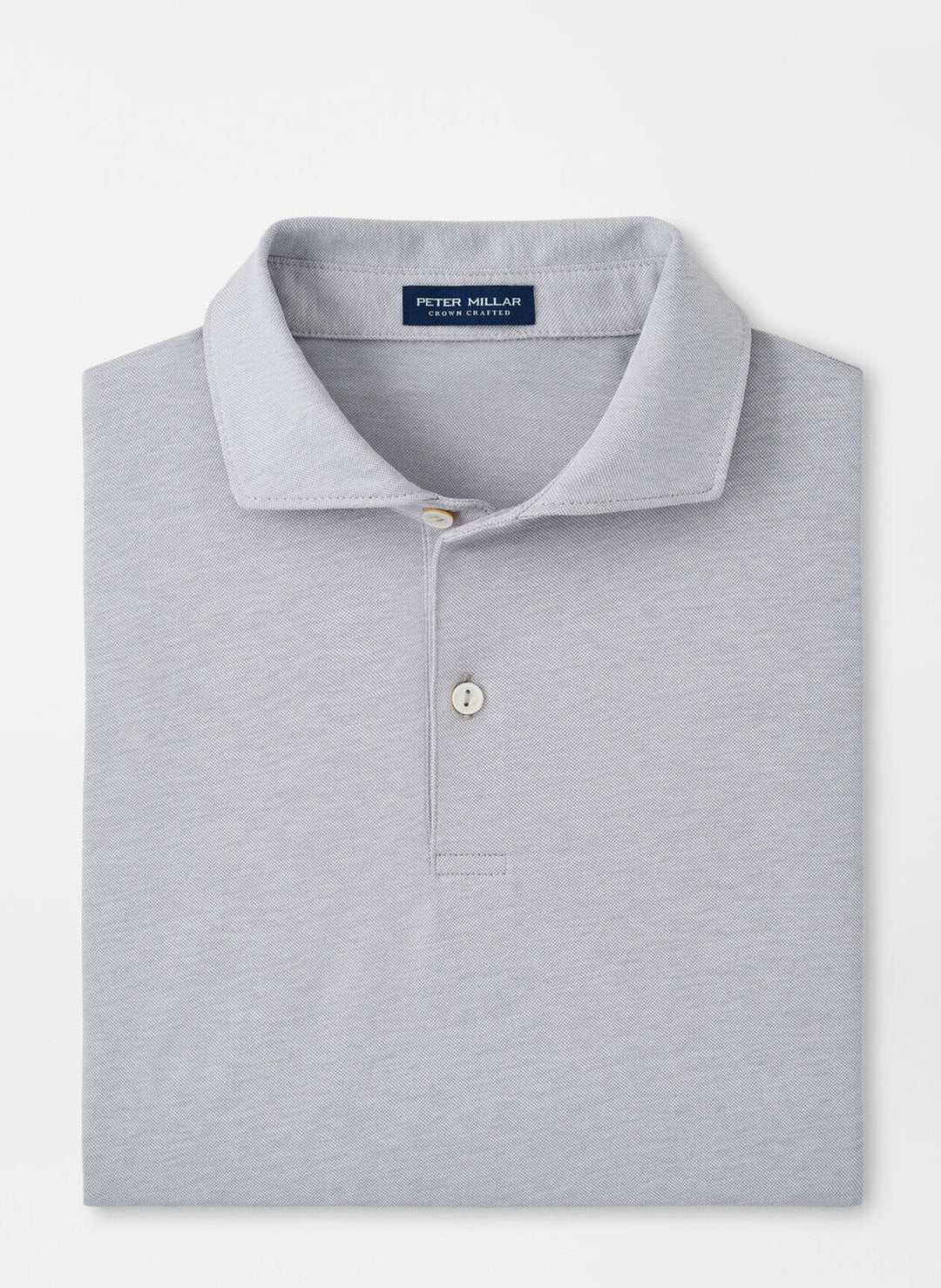 Peter Millar Mens Tailored Fit Albatross Cotton Blend Piqué Polo - GALE GREY