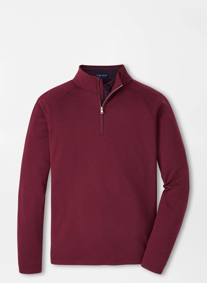 Peter Millar Mens Tailored Fit Excursionist Flex Performance Pullover - VERMOUTH