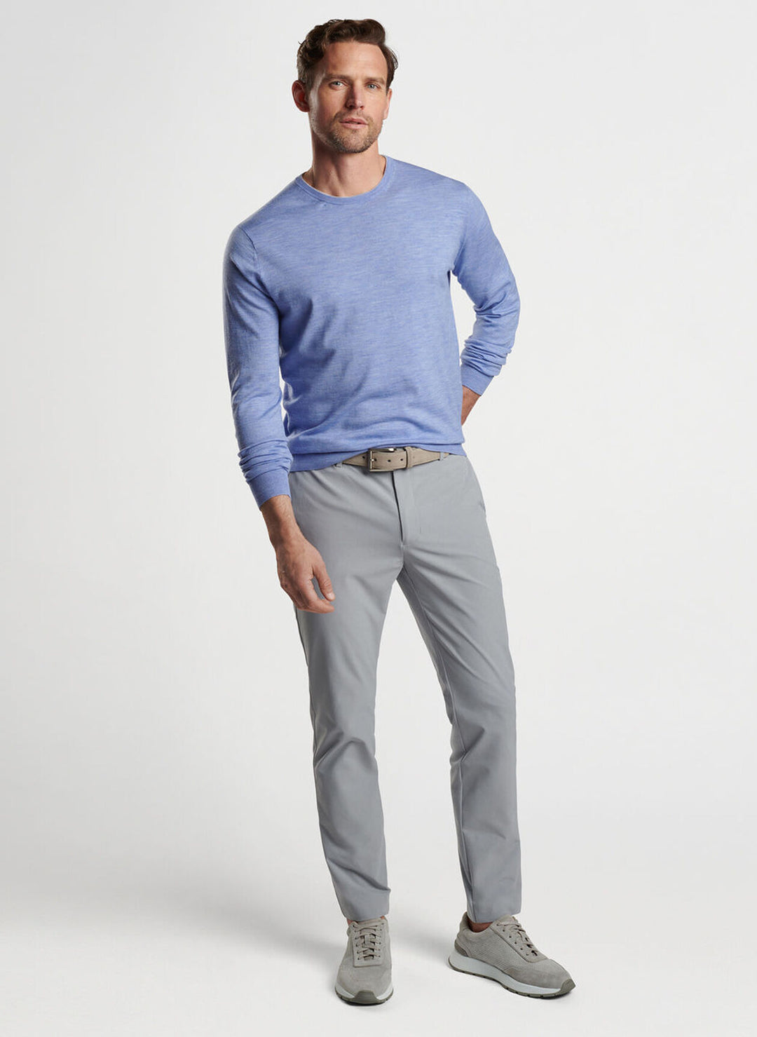 Peter Millar Mens Tailored Fit Excursionist Flex Crew - ELIXIR