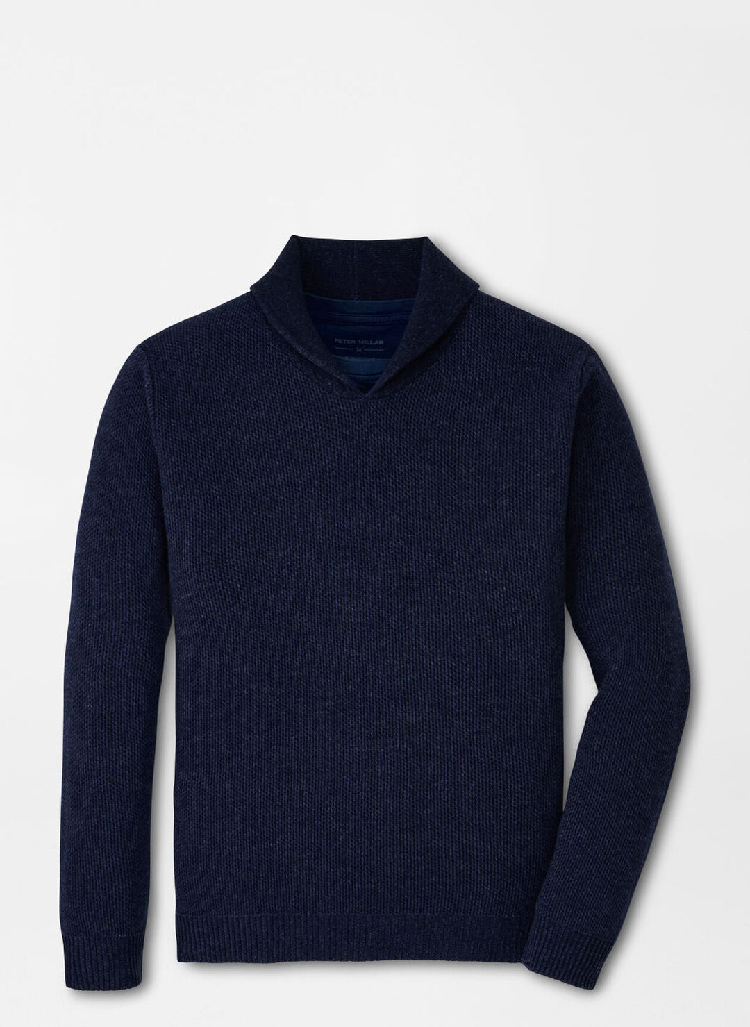 Peter Millar Mens Tailored Fit Corbet Shawl Pullover Jumper - NAVY