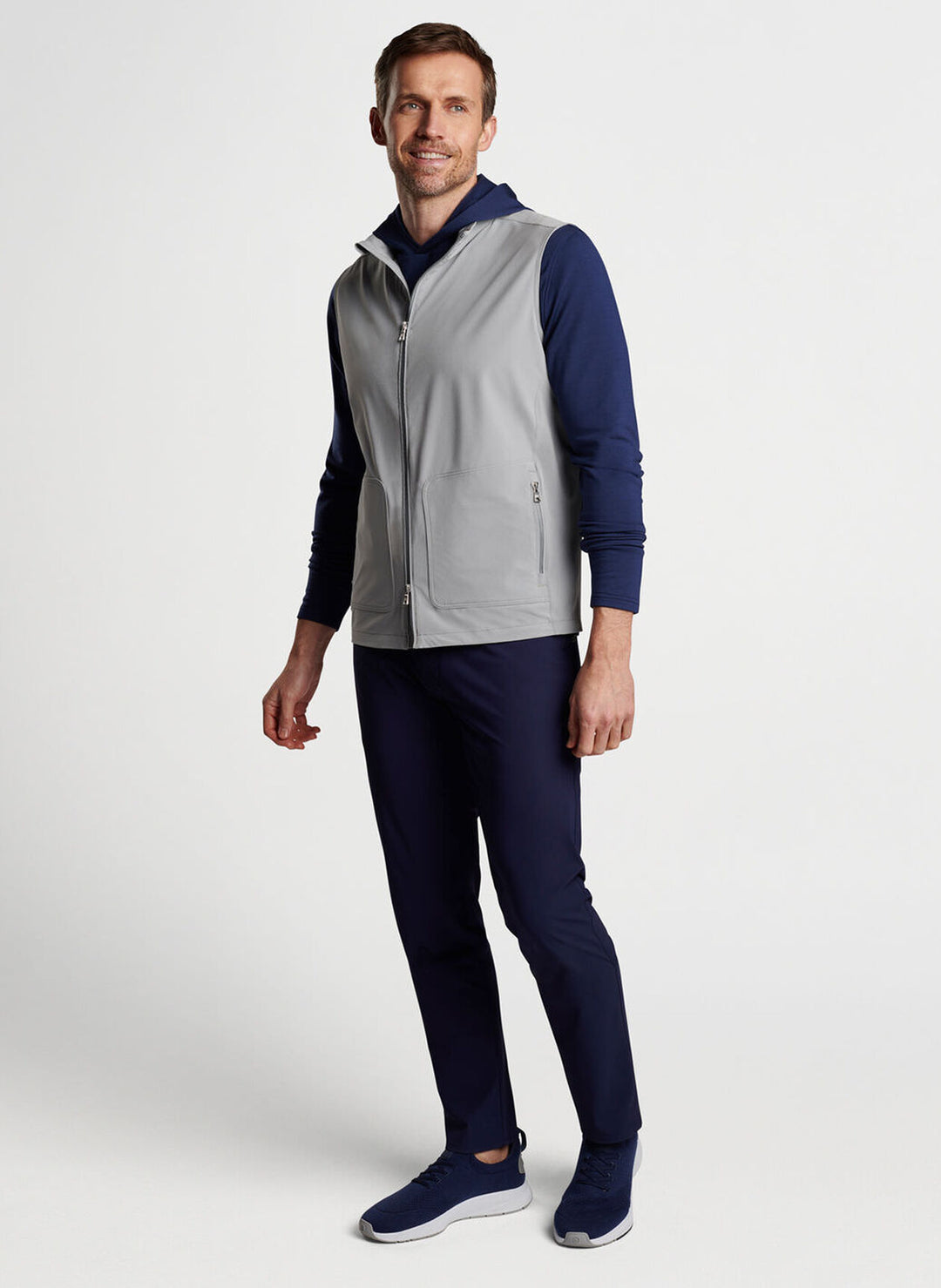 Peter Millar Mens Tailored Fit Contour Vest - GALE GREY