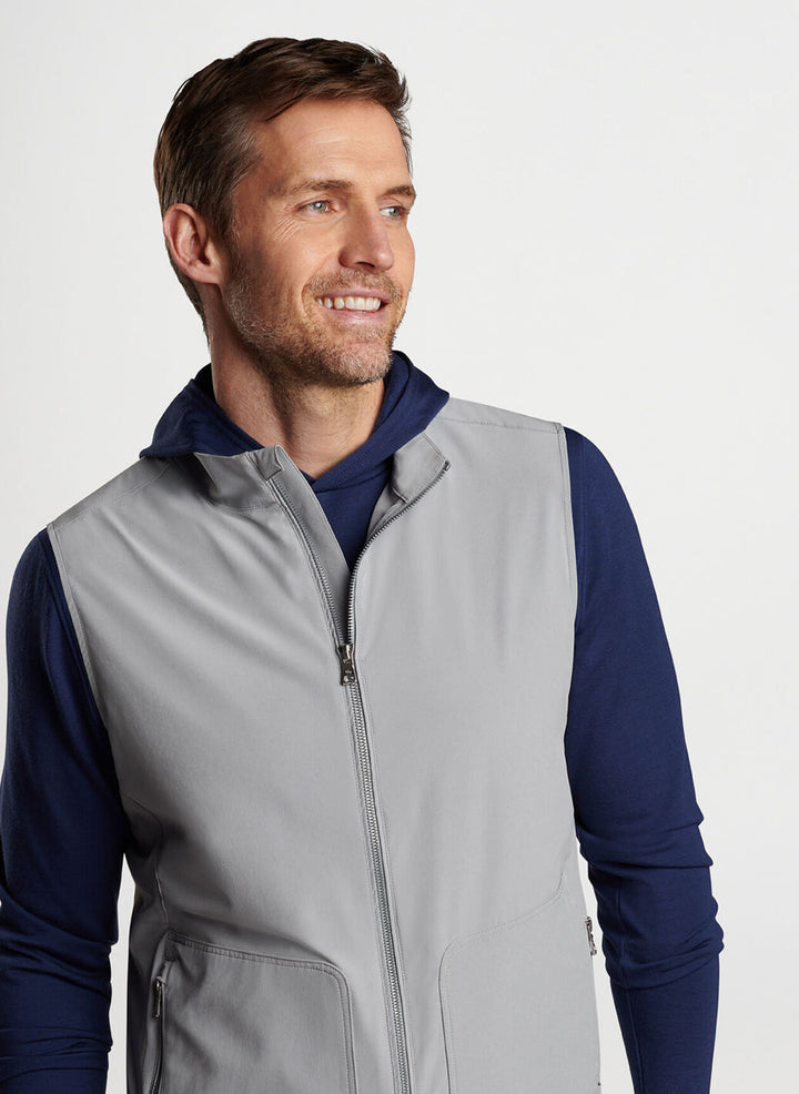 Peter Millar Mens Tailored Fit Contour Vest - GALE GREY