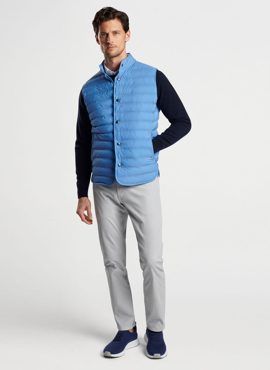 Peter Millar Mens Tailored Fit Regent Vest - BROOK BLUE