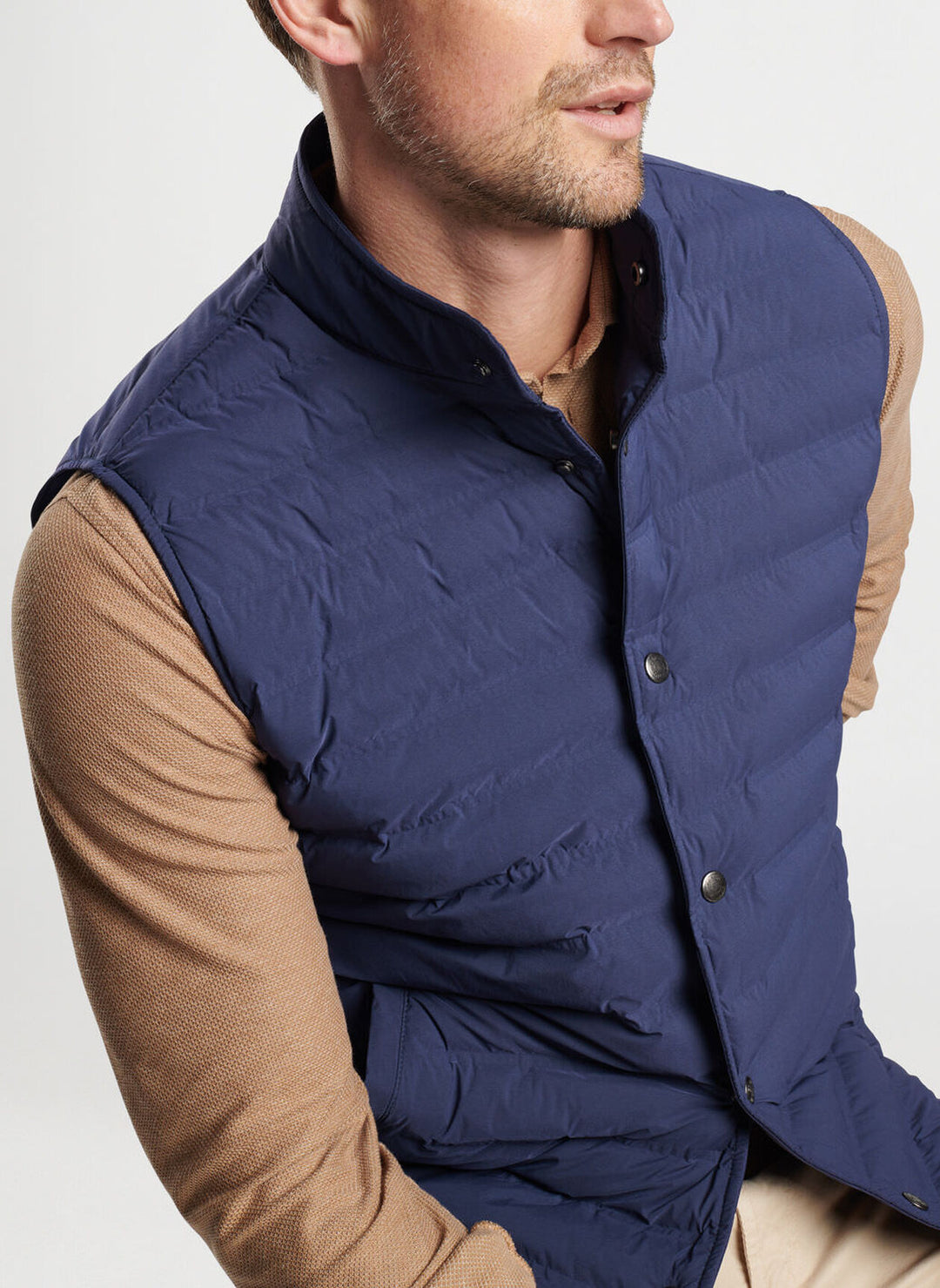 Peter Millar Mens Tailored Fit Regent Vest - NAVY