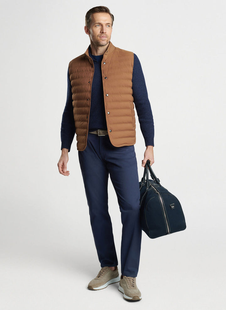 Peter Millar Mens Tailored Fit Regent Vest - WALNUT