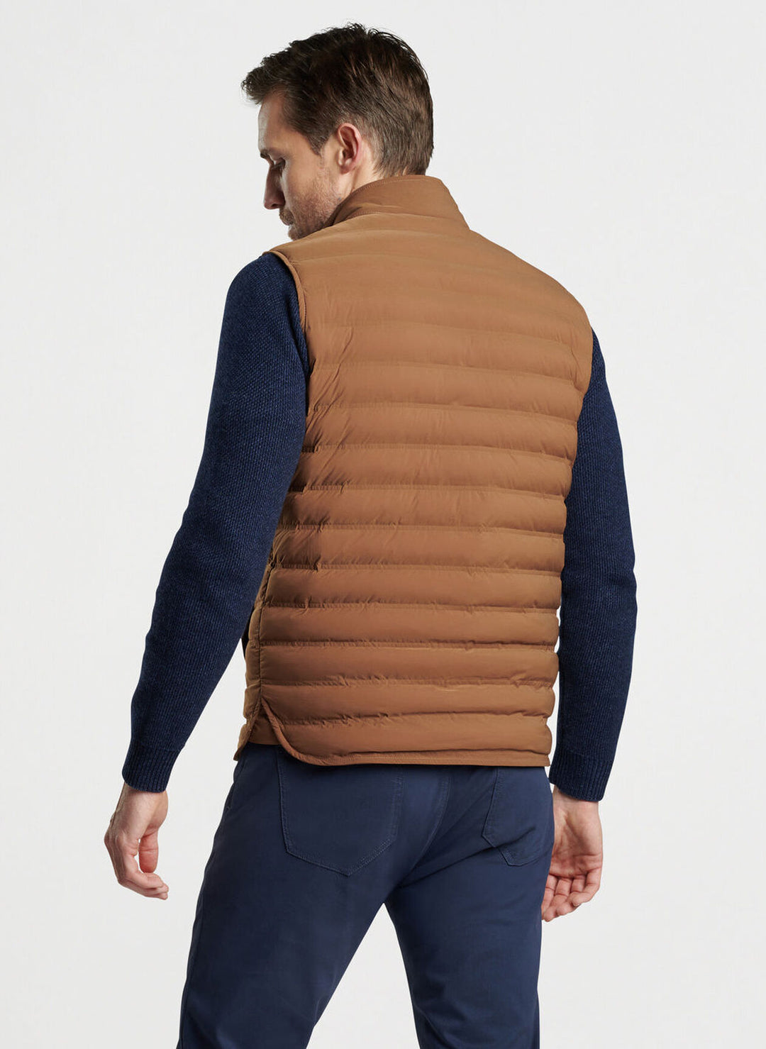 Peter Millar Mens Tailored Fit Regent Vest - WALNUT