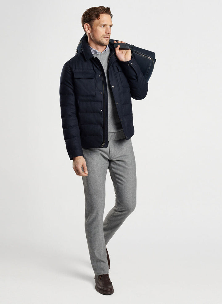 Peter Millar Mens Tailored Fit Davos Jacket - NAVY