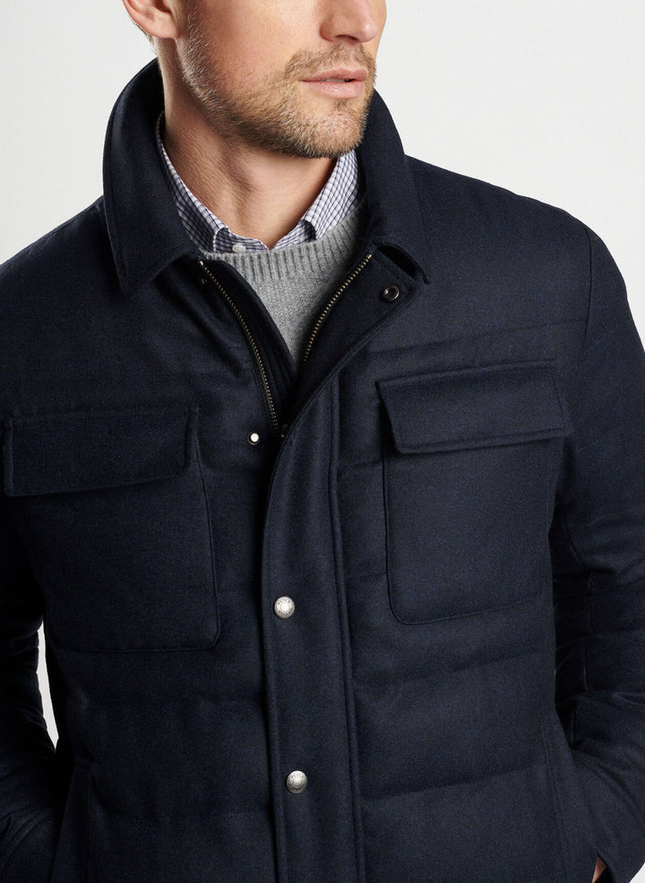 Peter Millar Mens Tailored Fit Davos Jacket - NAVY