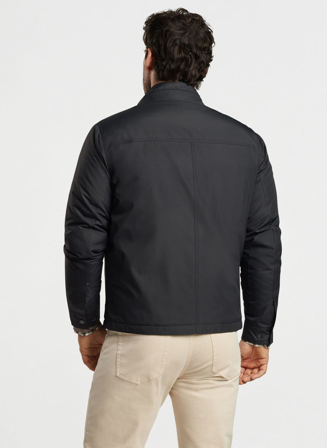 Peter Millar Mens Classic Fit Norfolk Bomber - BLACK