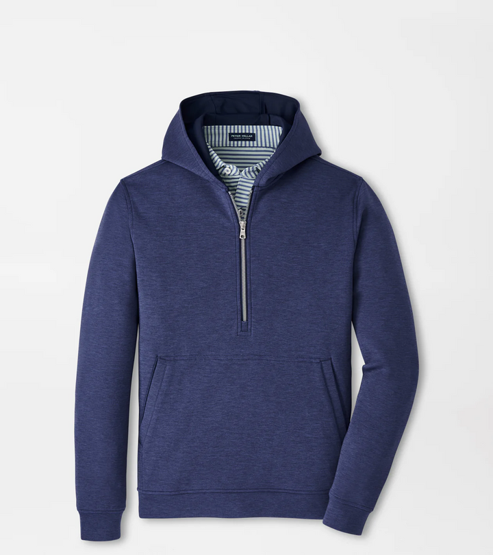 Peter Millar Mens WINSOME HALF-ZIP HOODIE - BLUE PEARL