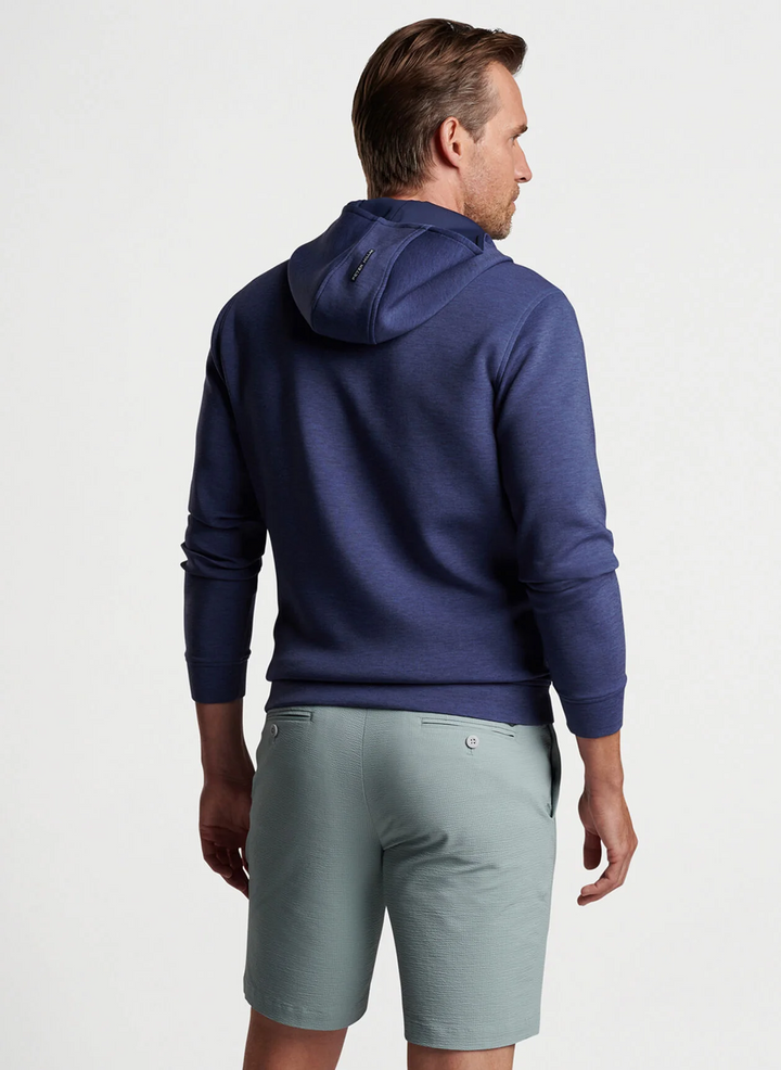 Peter Millar Mens WINSOME HALF-ZIP HOODIE - BLUE PEARL