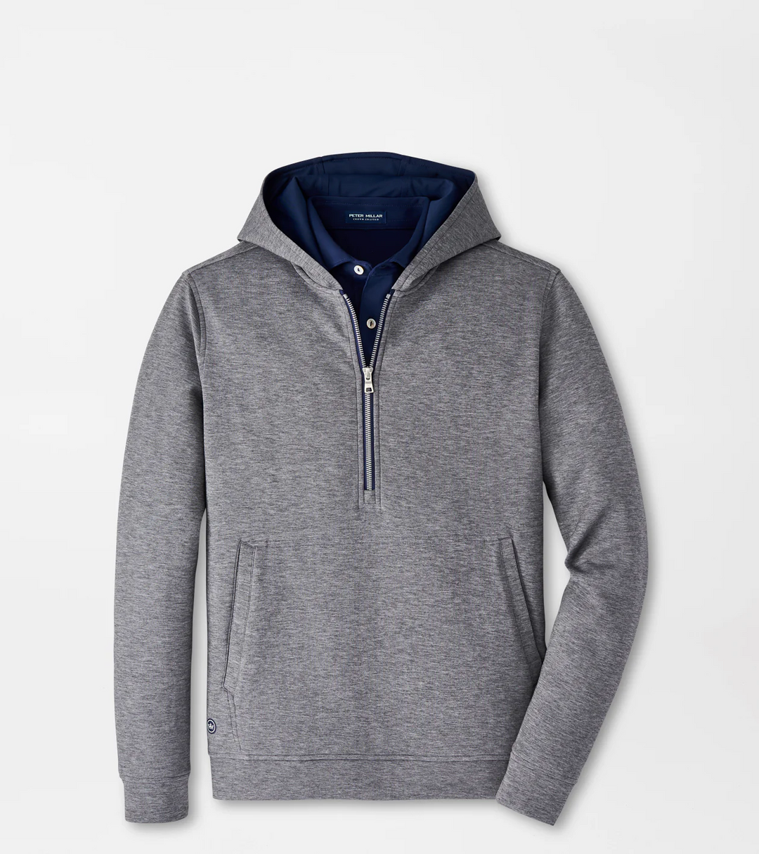 Peter Millar Mens WINSOME HALF-ZIP HOODIE - IRON