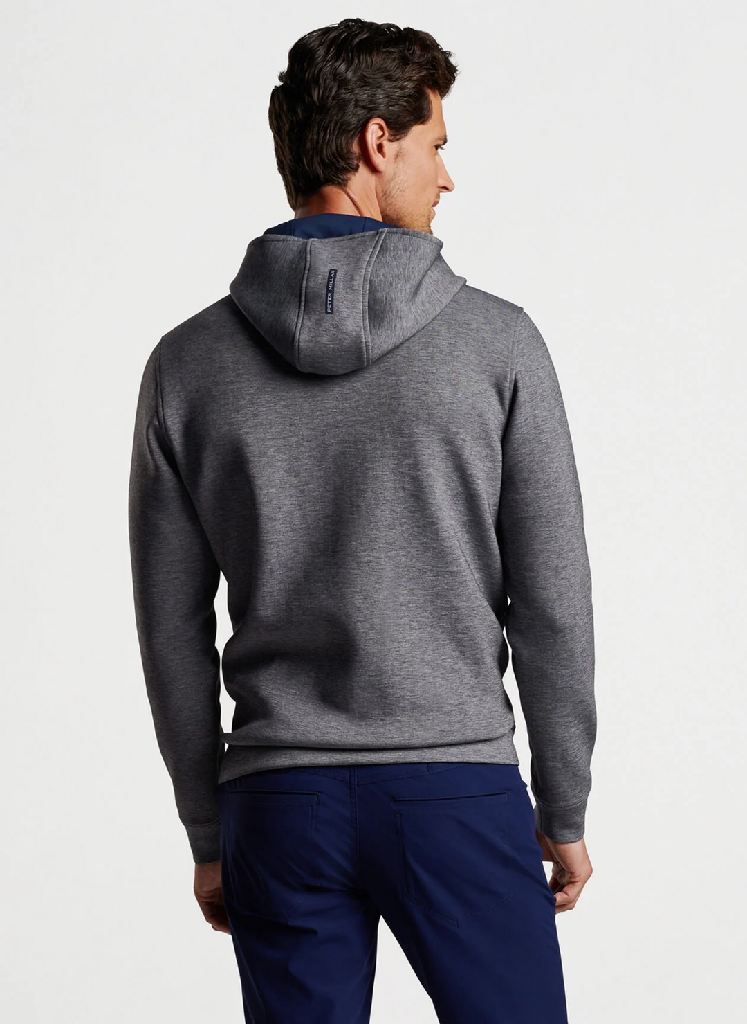 Peter Millar Mens WINSOME HALF-ZIP HOODIE - IRON