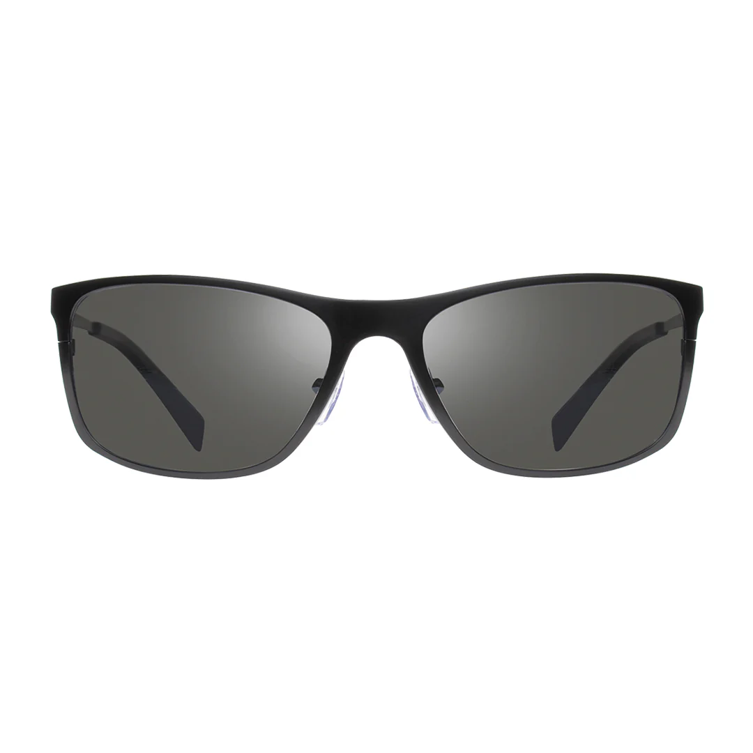 Revo BLACK - Unisex MERIDIAN Ultra-lightweight Titanium PolarizedSunglasses - Satin Black/Graphite