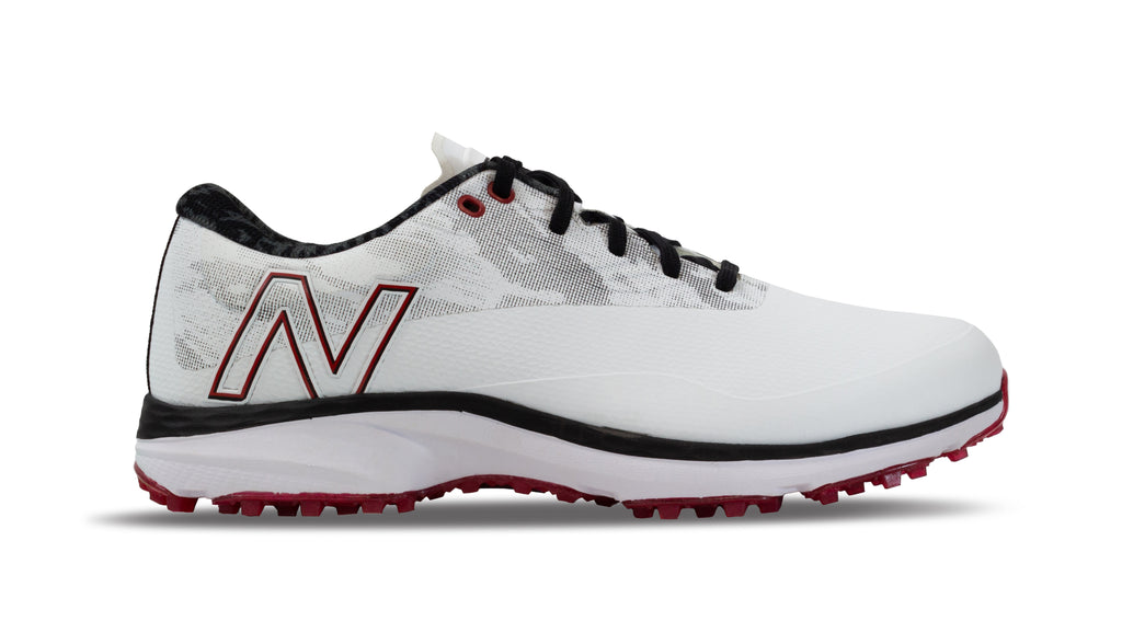 New Balance Mens Fresh Foam X Defender SL Golf Shoe WHITE RED BLACK Golf Anything Canada