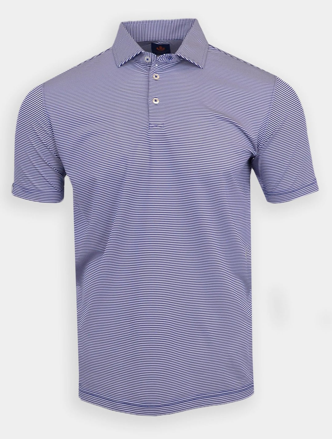 Donald Ross Sport Fit Mens Short Sleeve Owen Polo - NAVY/WHITE