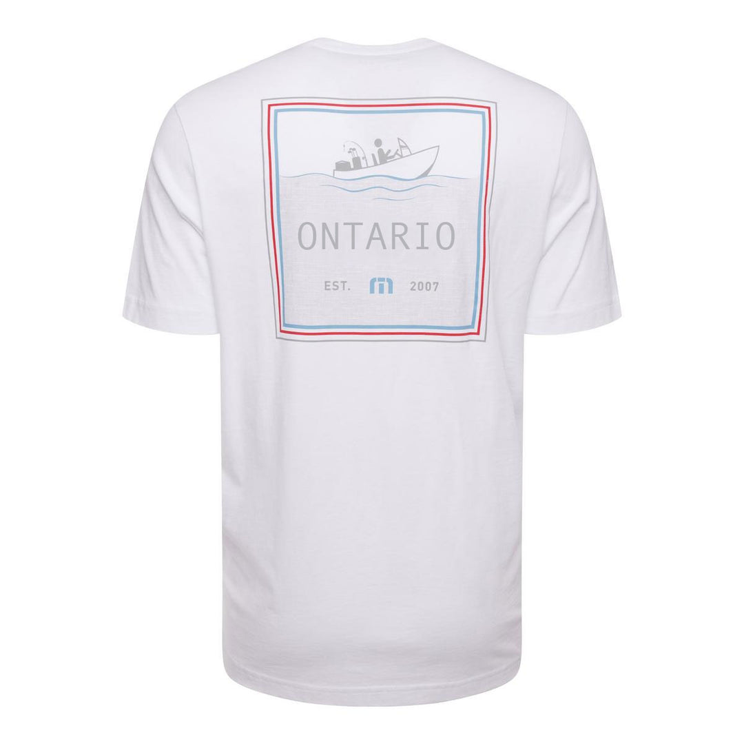 TRAVIS MATHEW MENS LAKE ICE ONTARIO T-SHIRT - WHITE