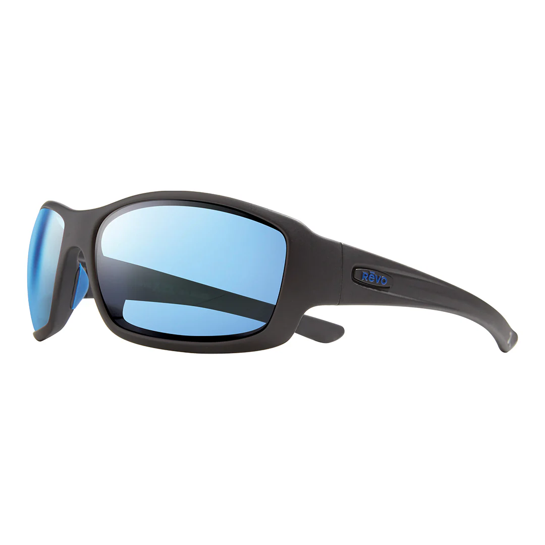 Revo Unisex MAVERICK | Revo SuperFlex™ Polarized Sunglasses  - Matte Black/Blue Water