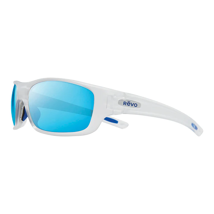 Revo UNISEX Jasper Glass Lens Polarized Sunglasses - Matte Black/H2O Heritage Blue