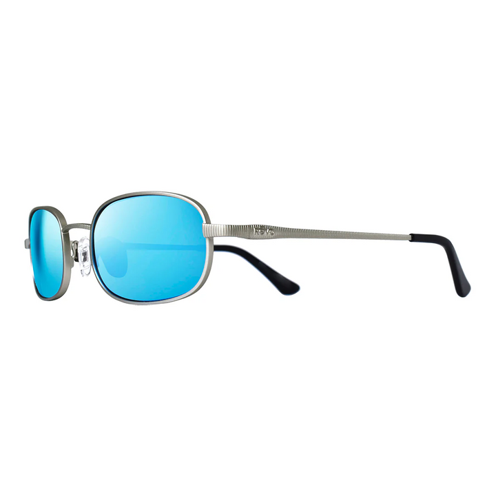 Revo Unisex COBRA | Glass Lens Polarized Sunglasses - Antique Silver/H2O Heritage Blue