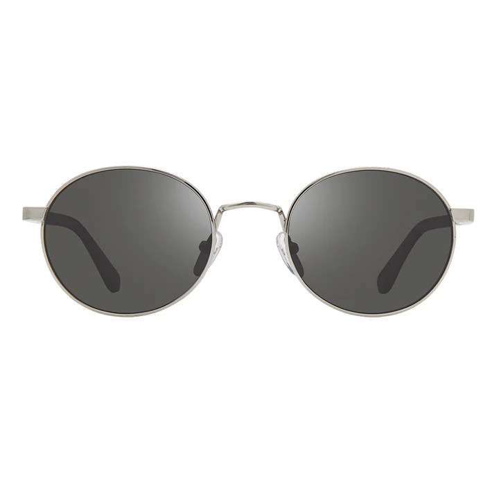 Revo Unisex RILIEY 90's Style Round Aviator Polarized Sunglasses - Chrome/Graphite