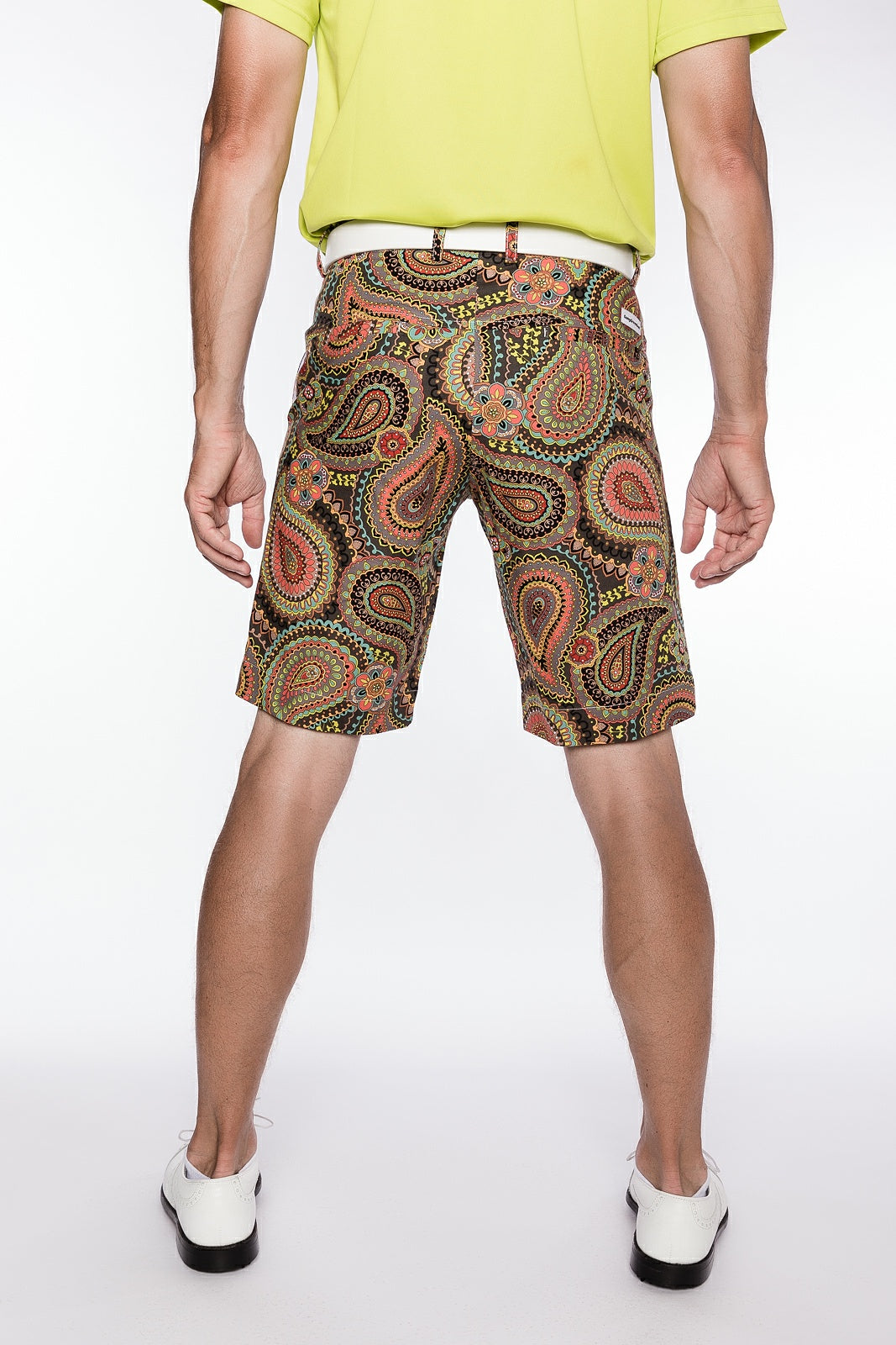 Sport Monaco Slim Fit Paisley Print Cotton Shorts - MULTI