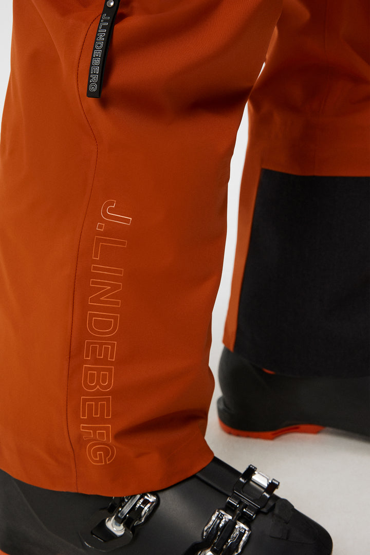 J.Lindeberg Mens Aerial Bib Pro Shell SKI Pant - Cinnamon Stick