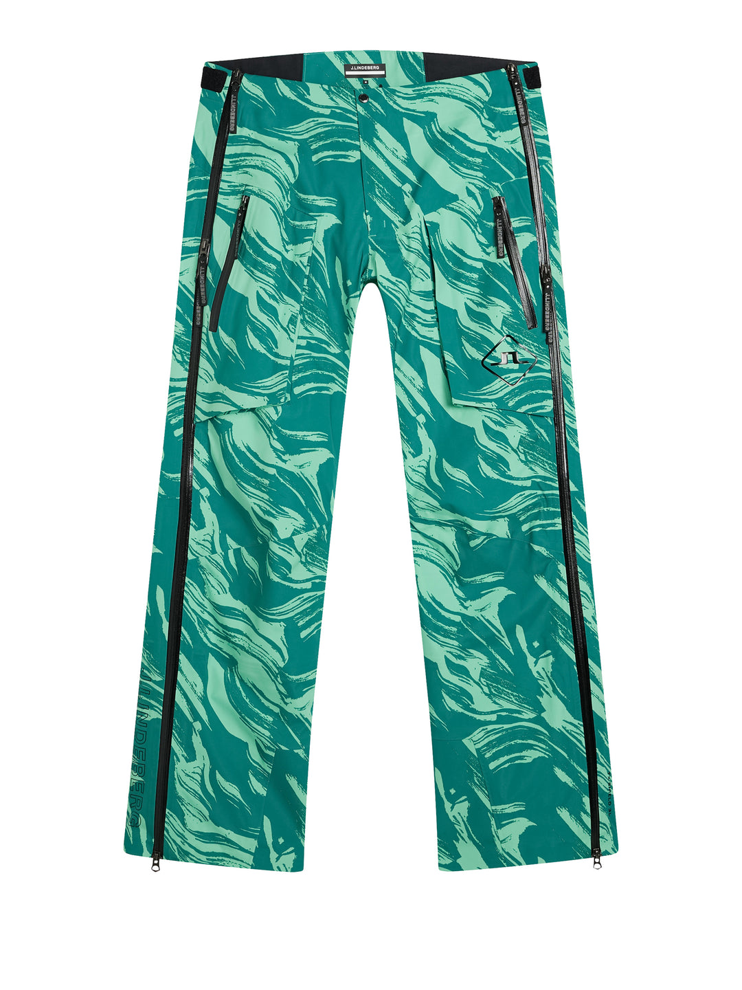 J.Lindeberg Mens Aerial Shell SKI Pant Printed - Green Valley