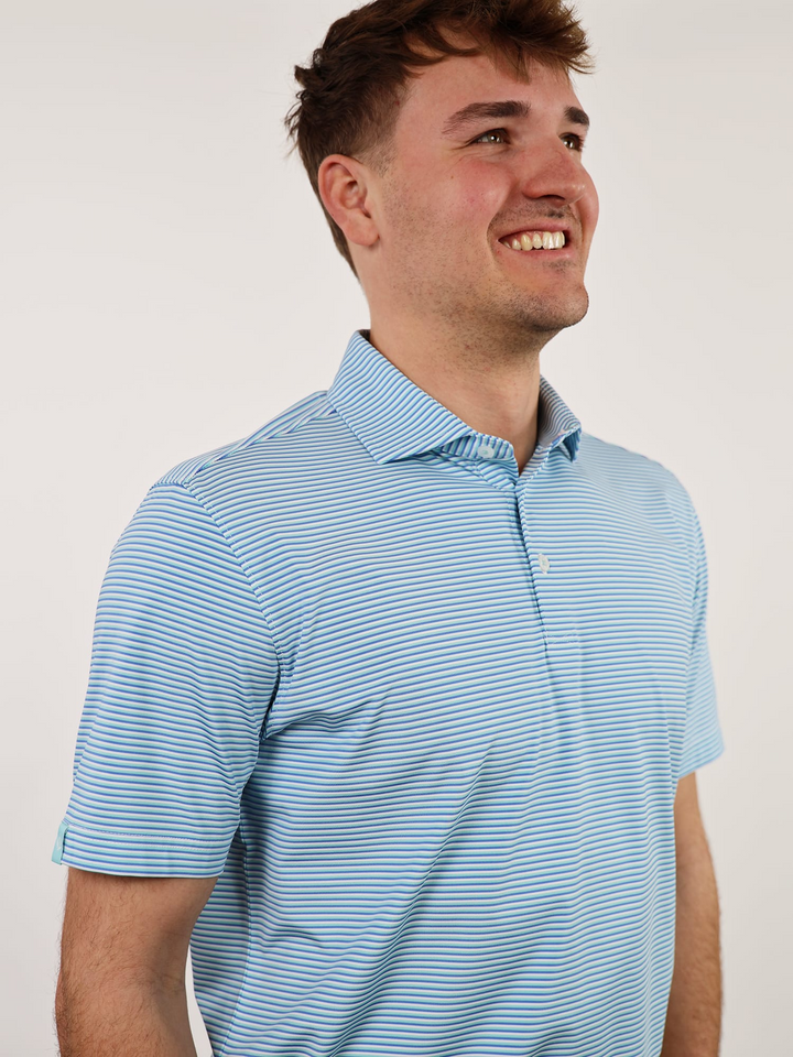 Donald Ross Mens Sport Fit JESSE Polo - SEA GLASS