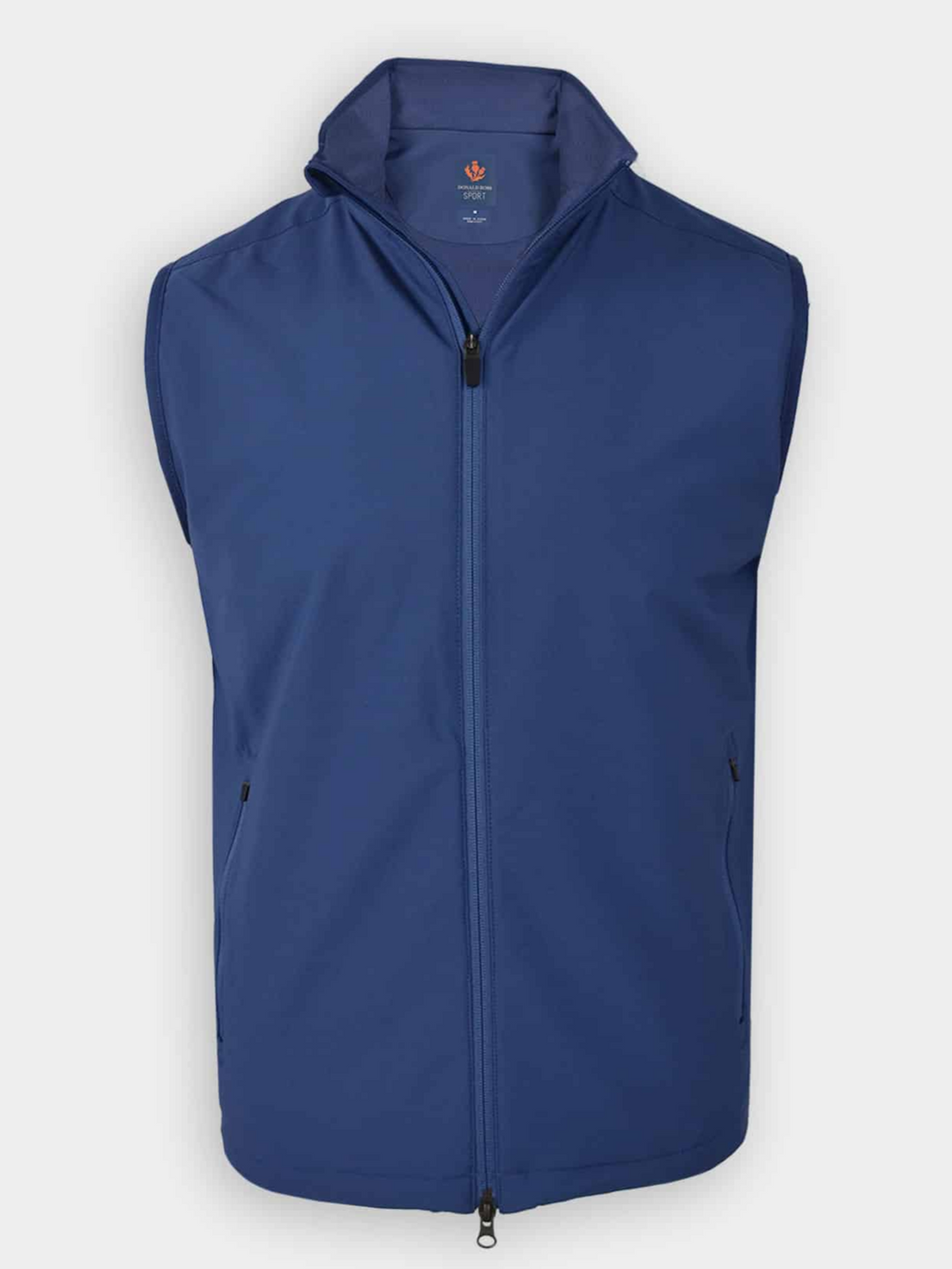 Donald Ross Mens Sport Fit BAD ELEMENTS Full Zip Vest - NAVY