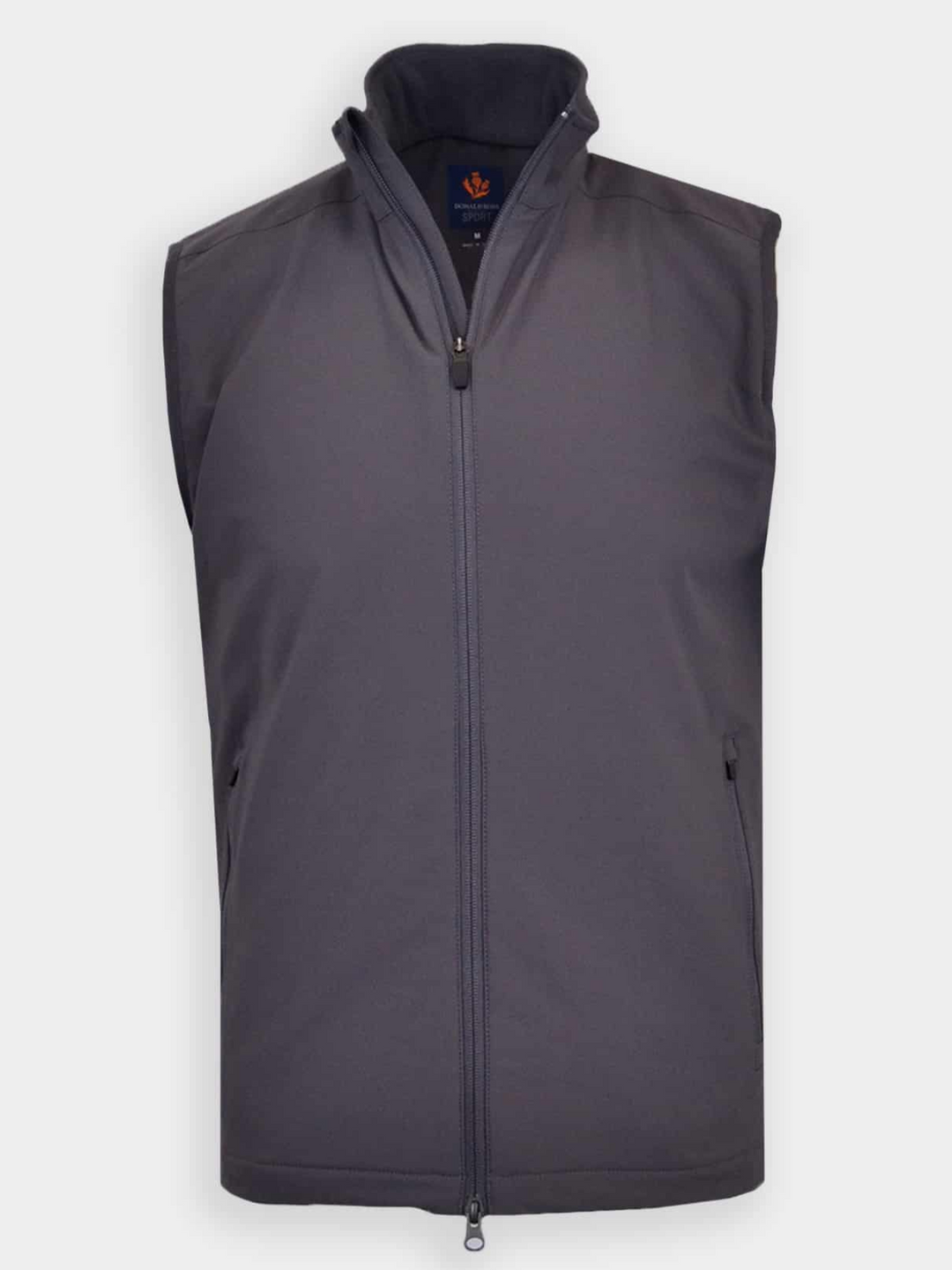 Donald Ross Mens Sport Fit BAD ELEMENTS Full Zip Vest - STORMY SKY