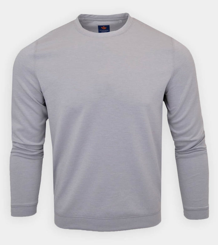 Donald Ross Mens Sport Fit Dundee Crewneck - PEWTER