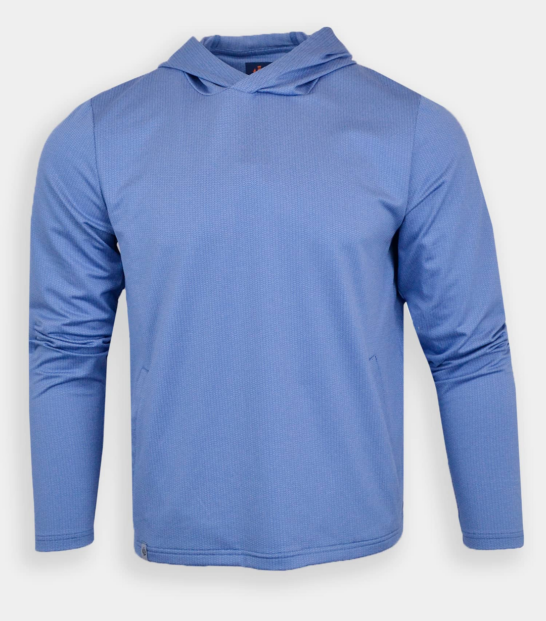 Donald Ross Mens SUPER GOLF Performance Hoodie - BLUE WHALE