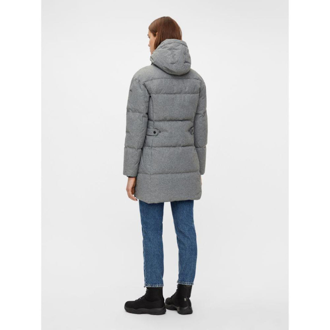 J.Lindeberg Womens Radiator Down Parka Coat - GREY MELANGE