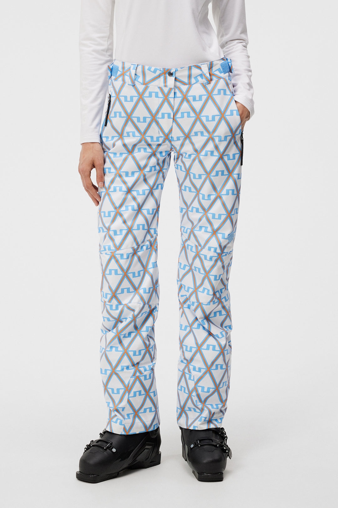 J.Lindeberg Womens Isella Ski Pants Printed - Little Boy Blue Diamond