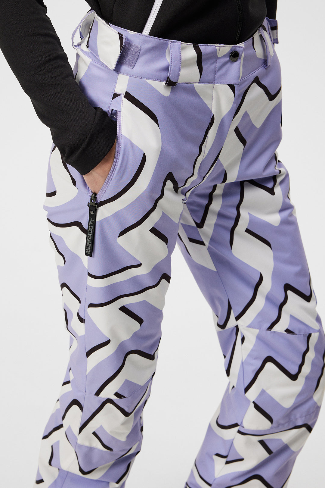 J.Lindeberg Womens Isella Ski Pants Printed - Bridge Wave Sweet Lavender