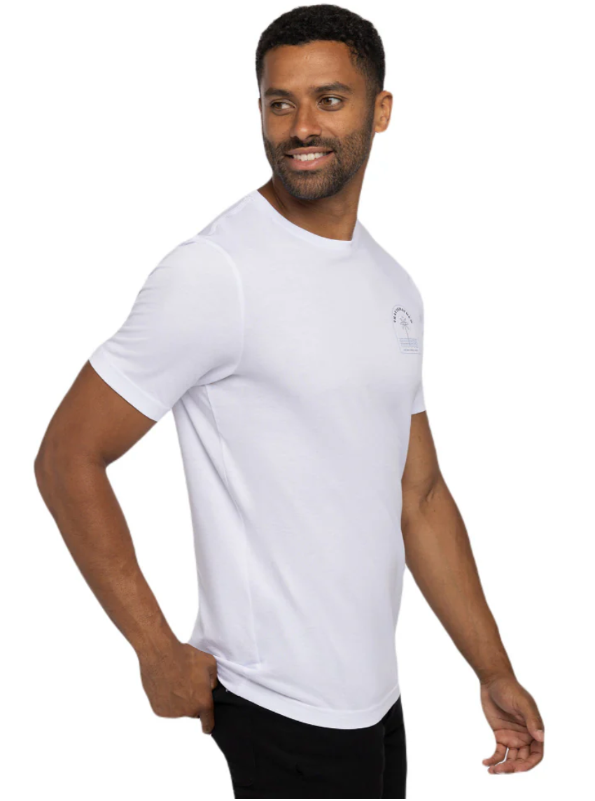 TRAVIS MATHEW HASTA LUEGO T-SHIRT - WHITE