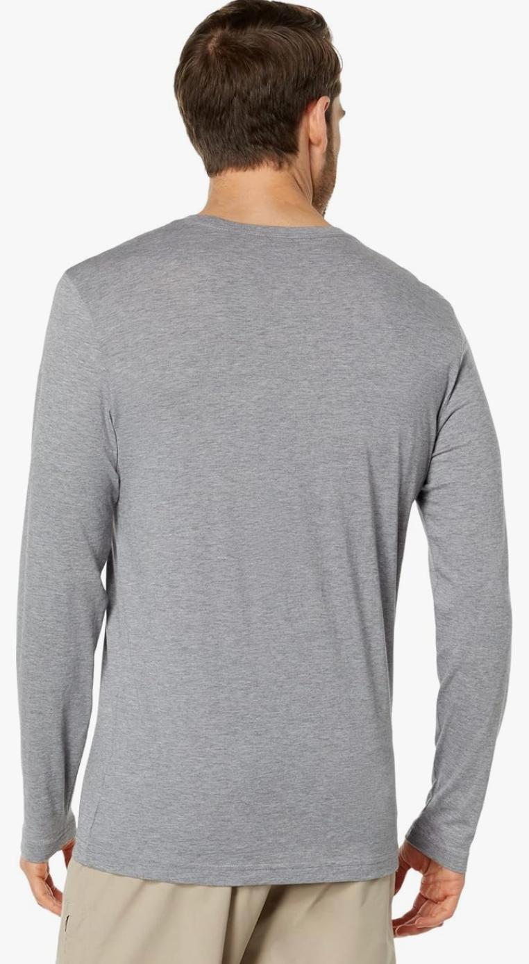 TRAVIS MATHEW SKYROCKET LONGSLEEVE T-SHIRT - HEATHER GREY