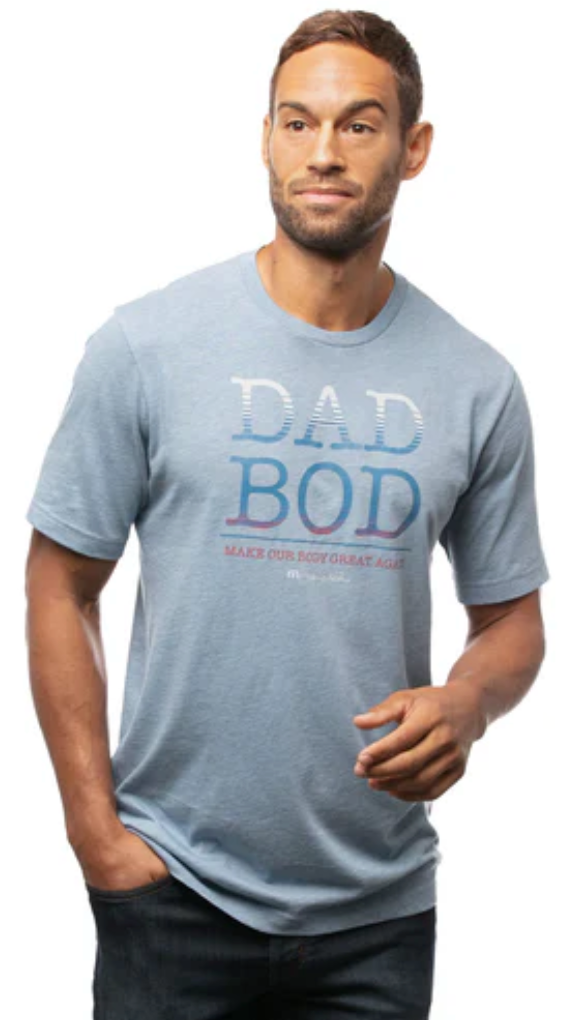 TRAVIS MATHEW DAD BOD T-SHIRT - HEATHER FEDERAL BLUE