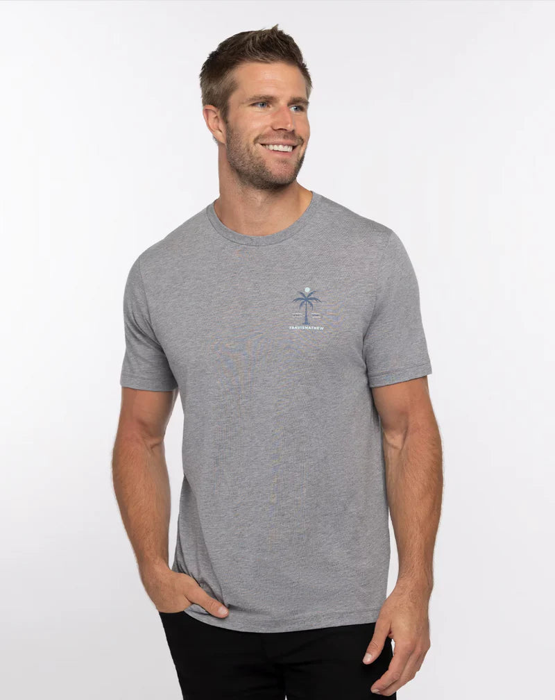 TRAVISMATHEW MENS PRIVATE PLANE T-SHIRT - HEATHER GREY