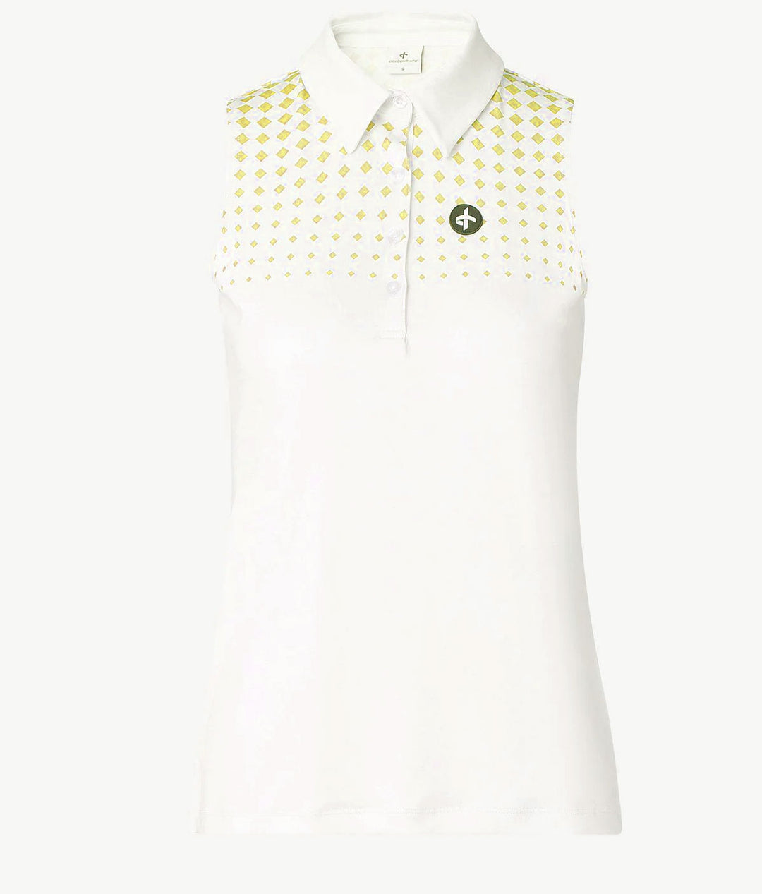 Cross Women's FADE Sleeveless Polo - WHITE / ACACIA