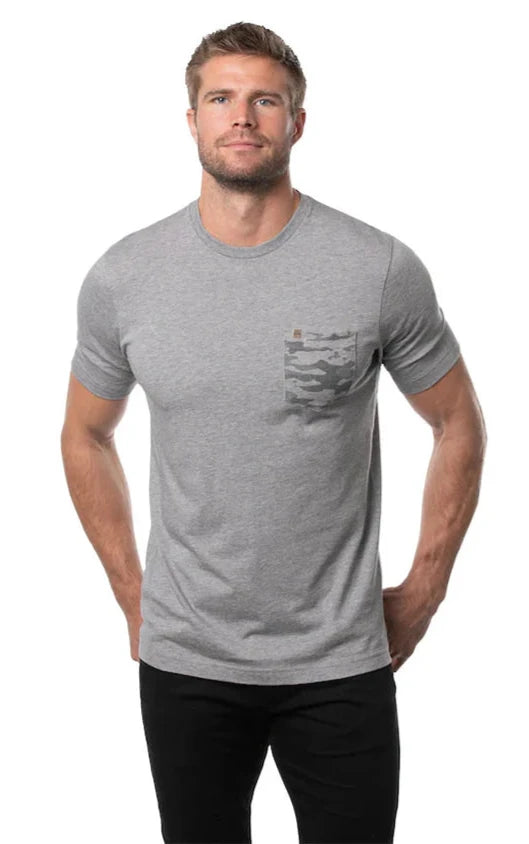 TRAVIS MATHEW THIRTEEN BELOW T-SHIRT - HEATHER GREY