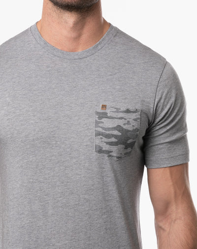 TRAVIS MATHEW THIRTEEN BELOW T-SHIRT - HEATHER GREY