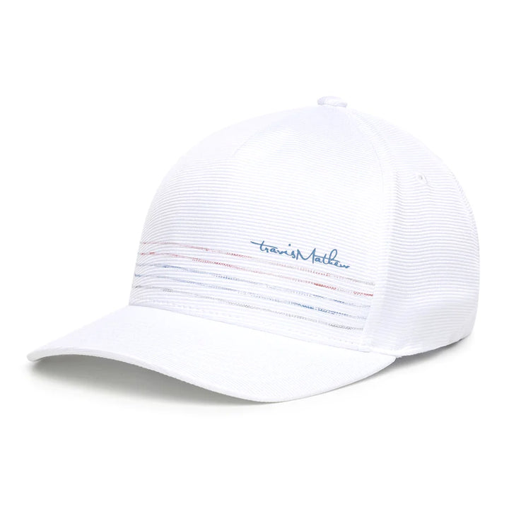 TRAVIS MATHEW YOUTH CRYSTAL BLUE SNAPBACK HAT - WHITE